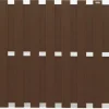 Schutting composiet Design donkerbruin met blank aluminium frame (180 x 180 cm)